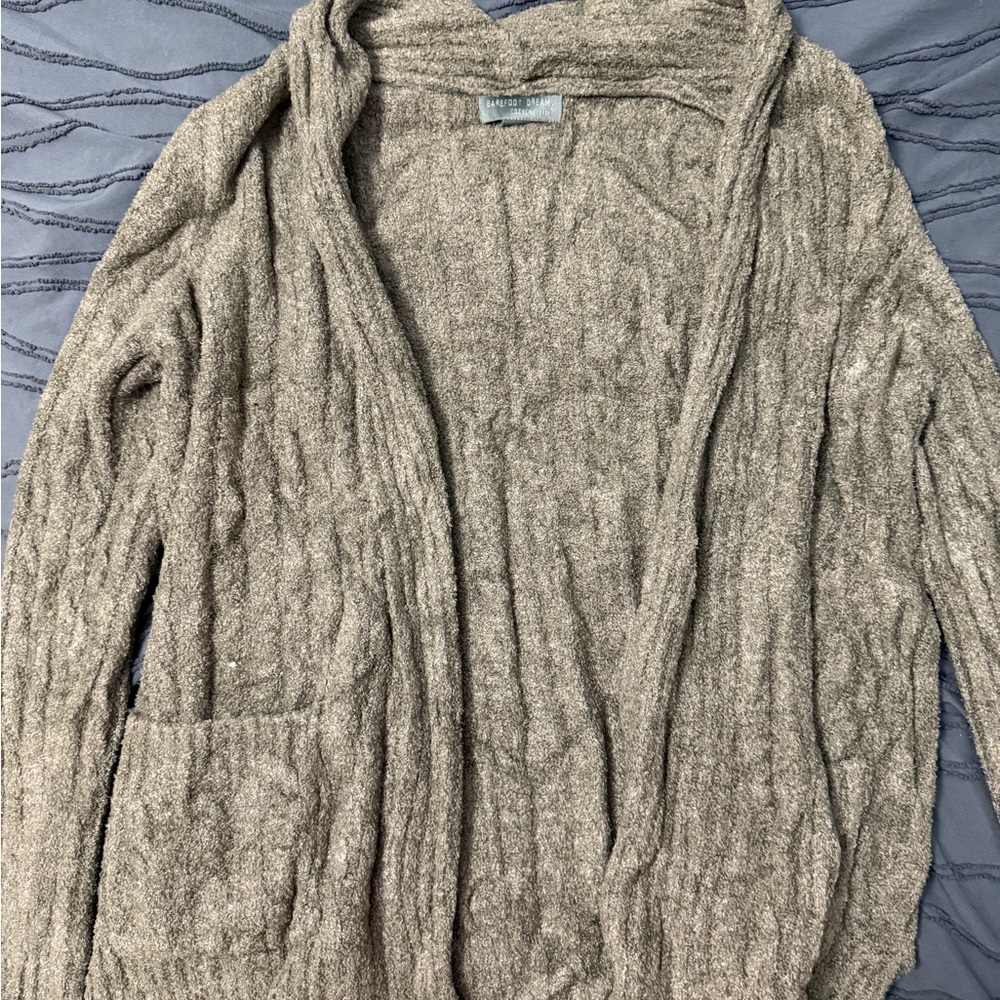 Barefoot Dreams Tan Cardigan Sweater